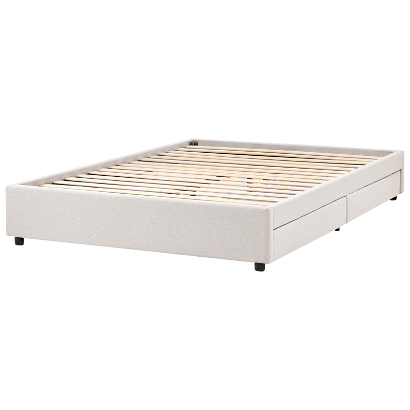 Dubbelsäng Prades 160x200 cm - Ljusbeige - Möbler - Säng - Säng med förvaring