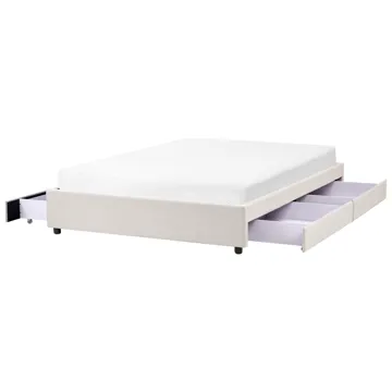 Dubbelsäng Prades 160x200 cm - Ljusbeige - Möbler - Säng - Säng med förvaring