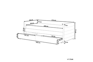 Enkelsäng Marray med förvaring Rosa - Rosa - Möbler - Säng - Säng med förvaring
