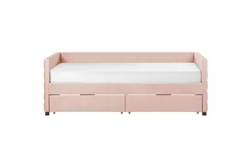 Enkelsäng Marray med förvaring Rosa - Rosa - Möbler - Säng - Säng med förvaring