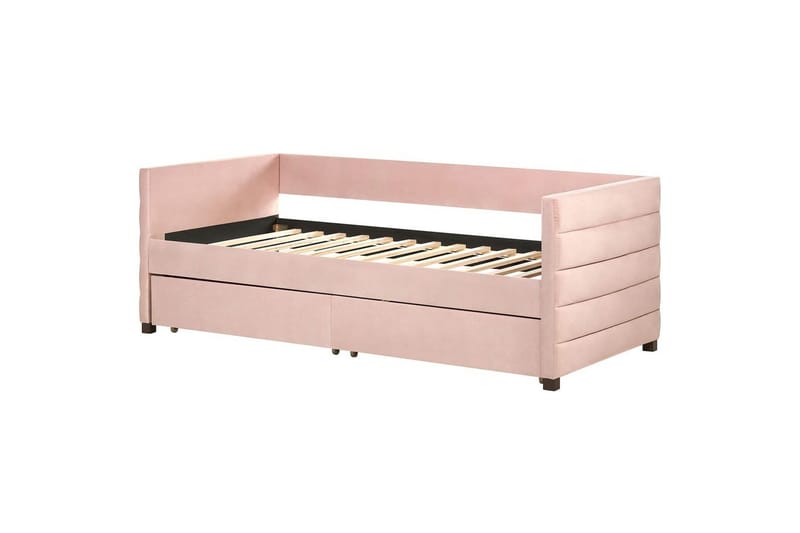 Enkelsäng Marray med förvaring Rosa - Rosa - Möbler - Säng - Säng med förvaring