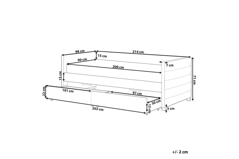 Enkelsäng Marray med förvaring Svart - Svart - Möbler - Säng - Säng med förvaring