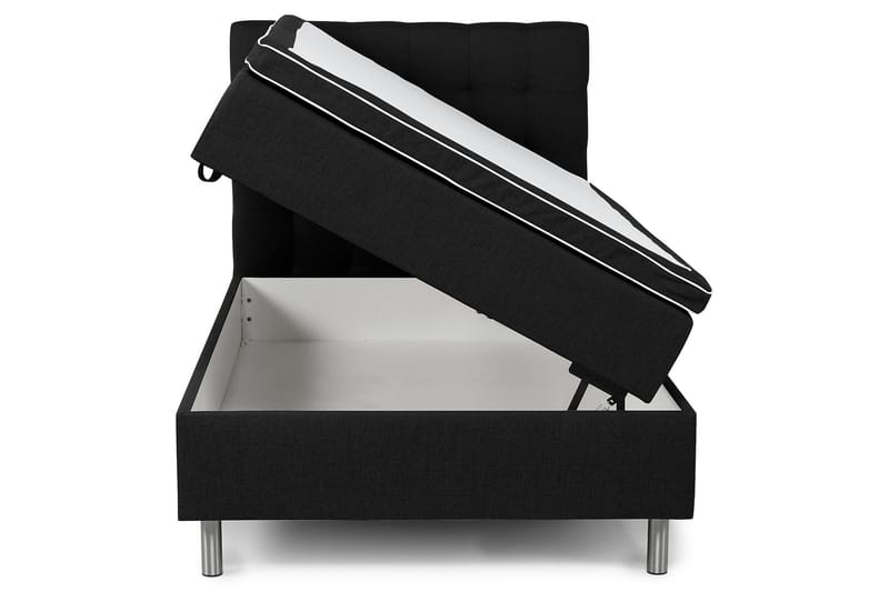 Box Bed Suset 120x200 - Svart - Säng med förvaring - Enkelsäng med förvaring