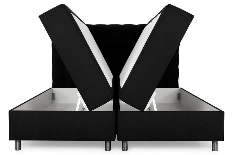 Box Bed Suset 160x200 - Svart - Säng med förvaring - Enkelsäng med förvaring
