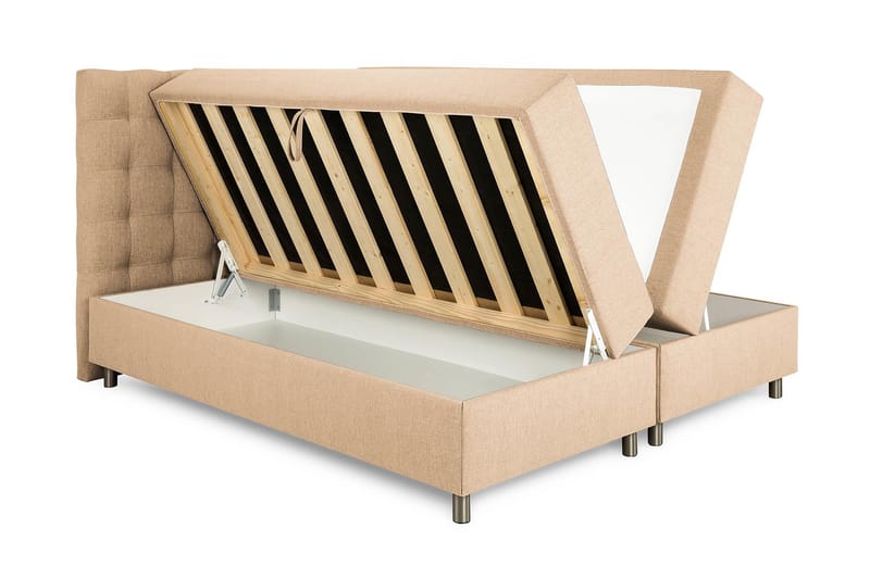 Box Bed Suset 180x200 - Gul - Säng med förvaring - Enkelsäng med förvaring