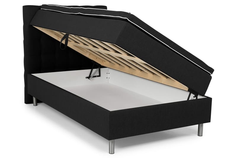 Sängpaket Suset Box Bed 140x200 - Svart - Möbler - Säng - Säng med förvaring