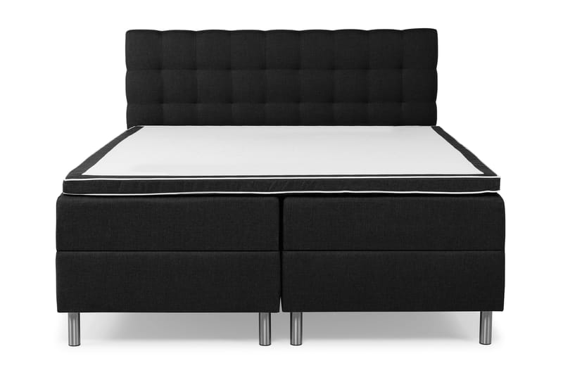 Sängpaket Suset Box Bed 160x200 - Svart - Säng med förvaring - Enkelsäng med förvaring