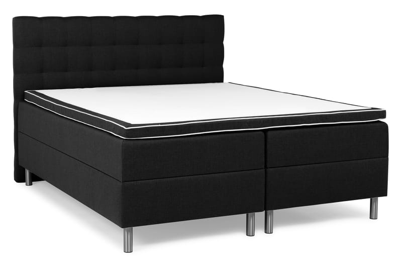 Sängpaket Suset Box Bed 160x200 - Svart - Säng med förvaring - Enkelsäng med förvaring