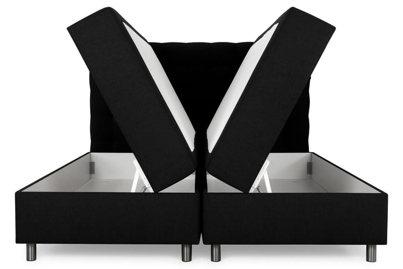 Sängpaket Suset Box Bed 180x200 - Svart - Säng med förvaring - Enkelsäng med förvaring