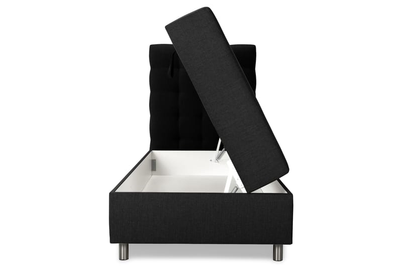 Sängpaket Suset Box Bed 80x200 - Svart - Säng med förvaring - Enkelsäng med förvaring