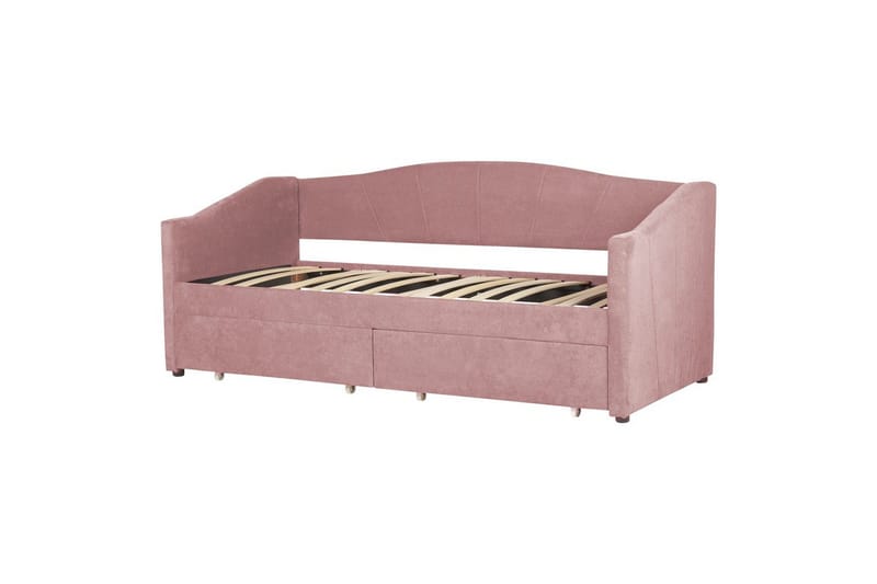 Enkelsäng Vittel med förvaring Rosa - Rosa - Möbler - Säng - Säng med förvaring
