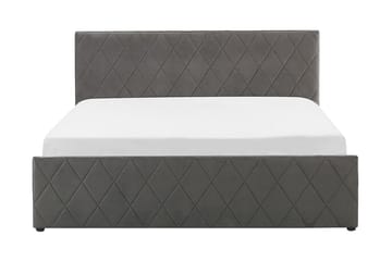 Förvaringssäng Cabariot 180x200 cm - Sammet/Grå - Möbler - Säng - Säng med förvaring - Dubbelsäng med förvaring