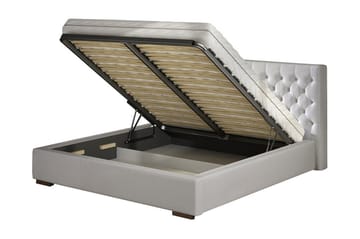 Förvaringssäng Dolores 218x178x106 cm - Vit - Möbler - Säng - Säng med förvaring - Dubbelsäng med förvaring