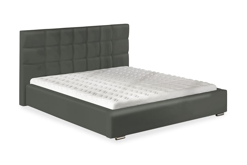Förvaringssäng Dolores 218x198x106 cm - Beige/Svart/Grå - Möbler - Säng - Säng med förvaring - Dubbelsäng med förvaring