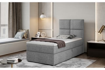 Förvaringssäng Lomagna 90x200 cm Rutad - Grå - Möbler - Säng - Säng med förvaring