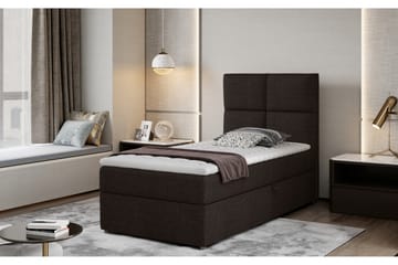 Förvaringssäng Lomagna 90x200 cm Rutad - Mörkbrun - Möbler - Säng - Säng med förvaring