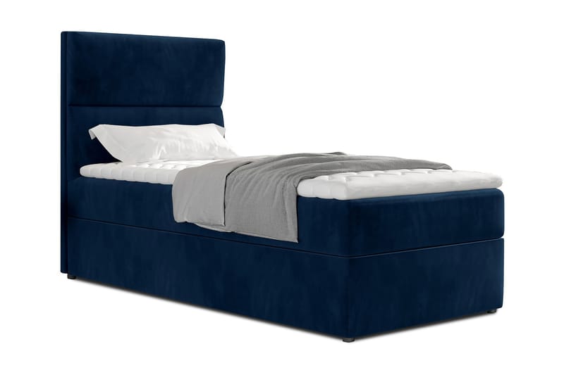 Förvaringssäng Lomagna 90x200 cm Vertikal Söm - Blå - Möbler - Säng - Säng med förvaring
