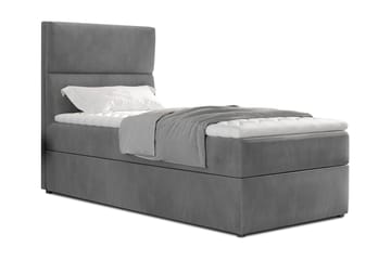 Förvaringssäng Lomagna 90x200 cm Vertikal Söm - Grå - Möbler - Säng - Säng med förvaring