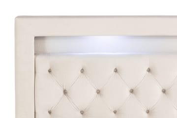 Francisco Komplett Sängpaket med Lyftförvaring LED-belysning 180x200 - Beige - Möbler - Säng - Säng med förvaring