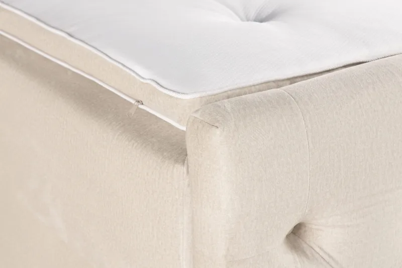 Francisco Komplett Sängpaket med Lyftförvaring LED-belysning 180x200 - Beige - Möbler - Säng - Säng med förvaring