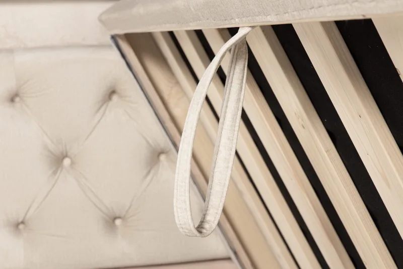 Francisco Komplett Sängpaket med Lyftförvaring LED-belysning 180x200 - Beige - Möbler - Säng - Säng med förvaring