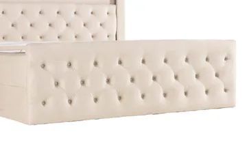 Francisco Komplett Sängpaket med Lyftförvaring LED-belysning 180x200 - Beige - Möbler - Säng - Säng med förvaring