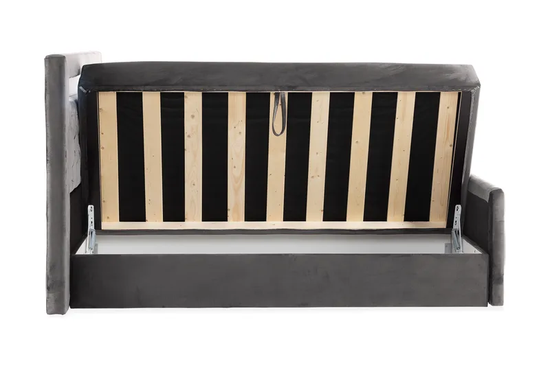 Francisco Komplett Sängpaket med Lyftförvaring LED-belysning 180x200 - Mörkgrå - Möbler - Säng - Säng med förvaring