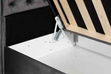 Francisco Komplett Sängpaket med Lyftförvaring LED-belysning 180x200 - Mörkgrå - Möbler - Säng - Säng med förvaring