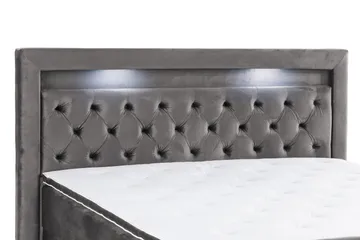 Francisco Komplett Sängpaket med Lyftförvaring LED-belysning 180x200 - Mörkgrå - Möbler - Säng - Komplett sängpaket