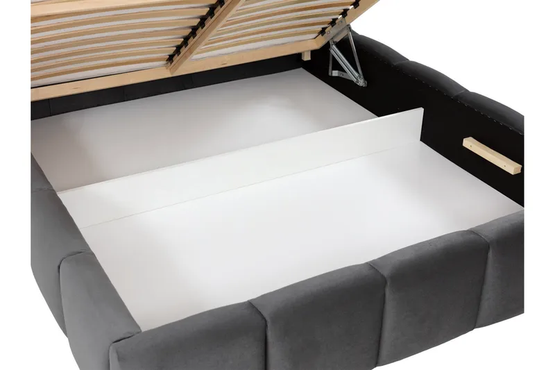 Gioia Förvaringssäng 140x200 cm - Grå - Möbler - Säng - Säng med förvaring