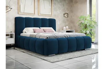 Gioia Förvaringssäng 160x200 cm - Blå - Möbler - Säng - Säng med förvaring