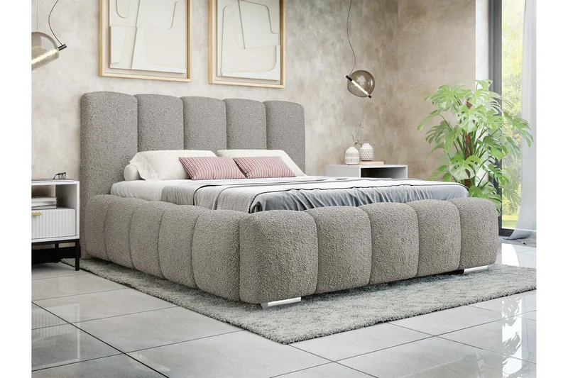 Gioia Förvaringssäng 160x200 cm - Grå - Möbler - Säng - Säng med förvaring