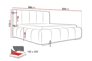 Gioia Förvaringssäng 180x200 cm - Beige - Möbler - Säng - Säng med förvaring - Dubbelsäng med förvaring