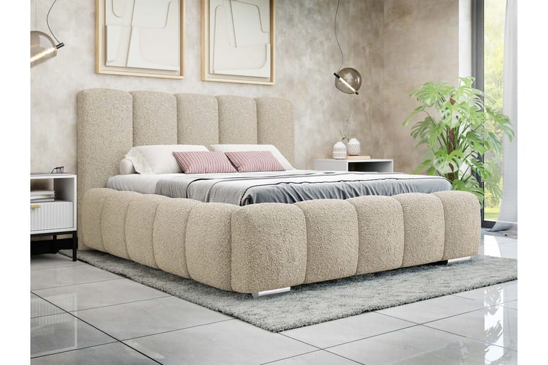 Gioia Förvaringssäng 180x200 cm - Beige - Möbler - Säng - Säng med förvaring - Dubbelsäng med förvaring