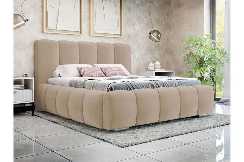 Gioia Förvaringssäng 180x200 cm - Beige - Möbler - Säng - Säng med förvaring - Dubbelsäng med förvaring