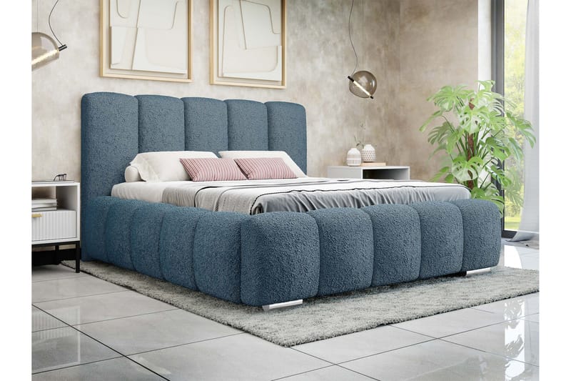 Gioia Förvaringssäng 180x200 cm - Blå - Möbler - Säng - Säng med förvaring - Dubbelsäng med förvaring
