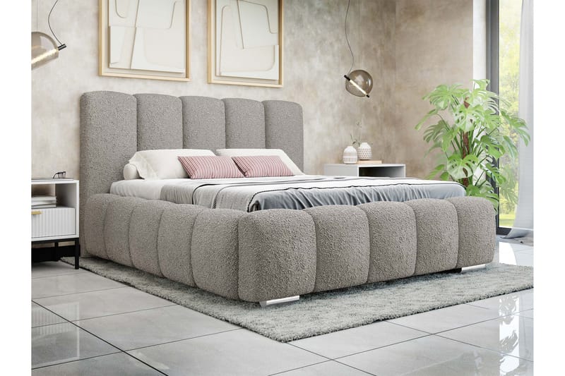Gioia Förvaringssäng 180x200 cm - Grå - Möbler - Säng - Säng med förvaring - Dubbelsäng med förvaring