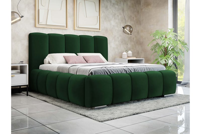 Gioia Förvaringssäng 180x200 cm - Grön - Möbler - Säng - Säng med förvaring - Dubbelsäng med förvaring