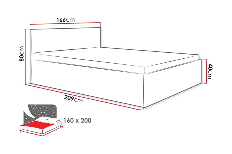 Gudelia Förvaringssäng - Vit - Möbler - Säng - Säng med förvaring