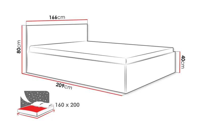 Gudelia Förvaringssäng - Vit - Möbler - Säng - Säng med förvaring