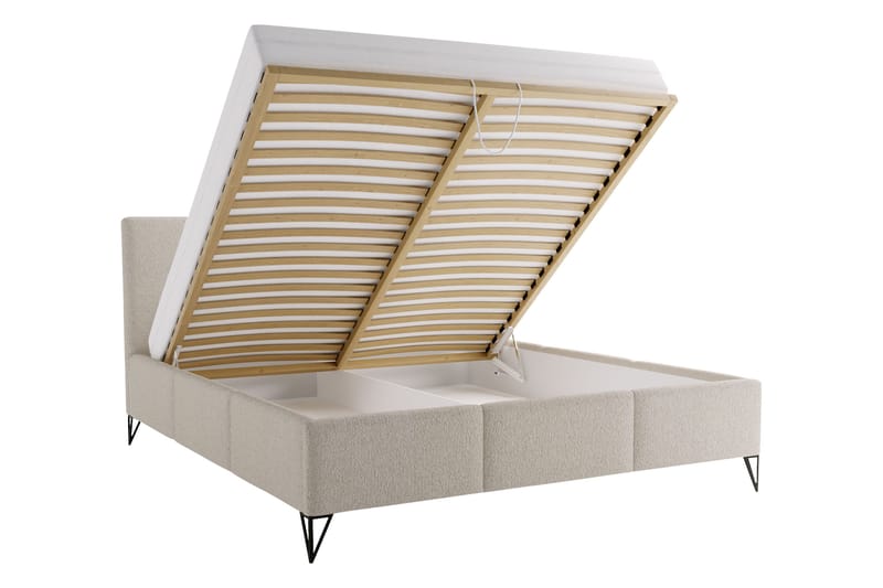 Itaca Förvaringssäng - Beige - Möbler - Säng - Säng med förvaring - Dubbelsäng med förvaring