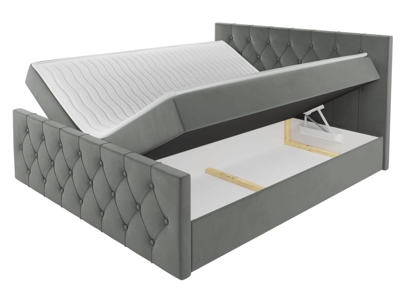 Jitendra Sängpaket Kontinentalsäng 180x200 cm med Förvaring - Beige - Möbler - Säng - Säng med förvaring