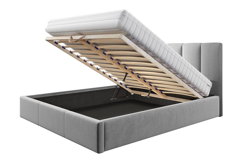 Karrouba Förvaringssäng 180x200 cm - Grå - Möbler - Säng - Säng med förvaring