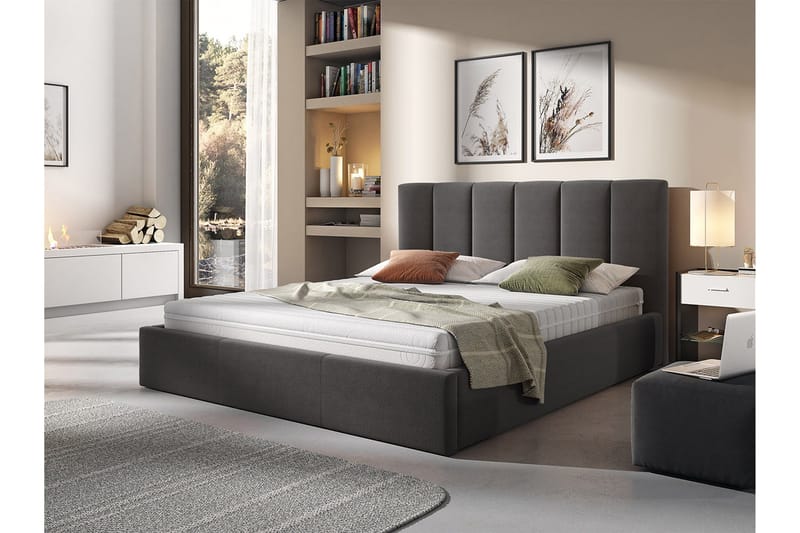 Karrouba Förvaringssäng 180x200 cm - Mörkgrå - Möbler - Säng - Säng med förvaring