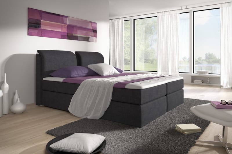 Komplett Box Bed Tyler 180x200 Svart - Svart - Möbler - Säng - Säng med förvaring