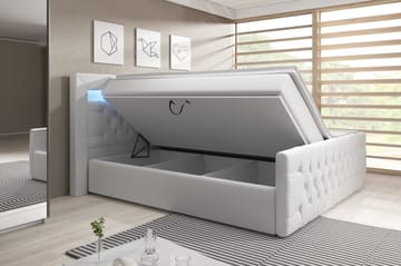 Komplett Sängpaket Celio 160x200 med Förvaring - Vit|Konstläder - Möbler - Säng - Säng med förvaring