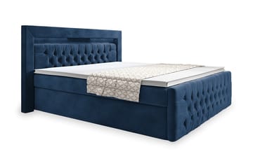 Komplett Sängpaket Celio med Förvaring 160x200 cm - Mörkblå|Sammet - Möbler - Säng - Säng med förvaring