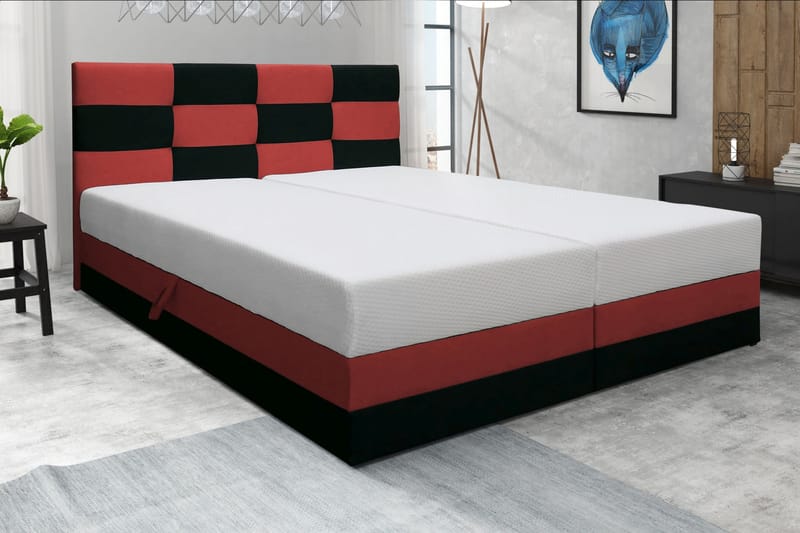 Komplett Sängpaket Mona 140x200 med Förvaring - Svartvit - Säng med förvaring - Komplett sängpaket