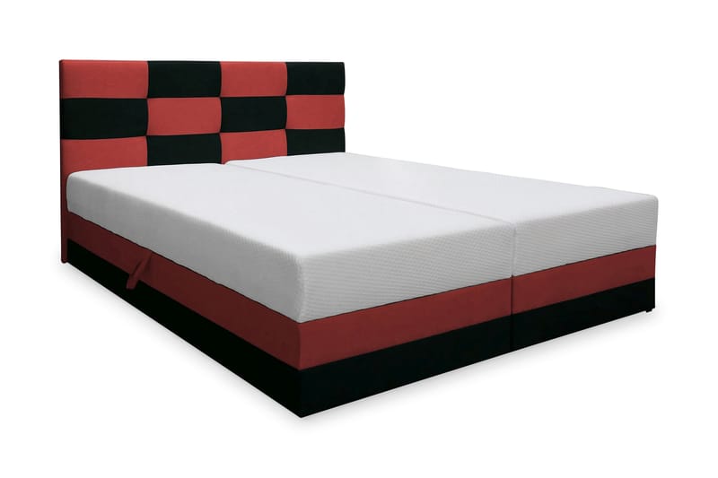 Komplett Sängpaket Mona 160x200 med Förvaring - Svartvit - Säng med förvaring - Komplett sängpaket