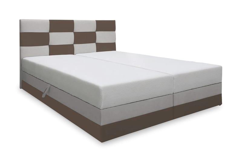 Komplett Sängpaket Mona 180x200 med Förvaring - Beige/Brun - Säng med förvaring - Komplett sängpaket